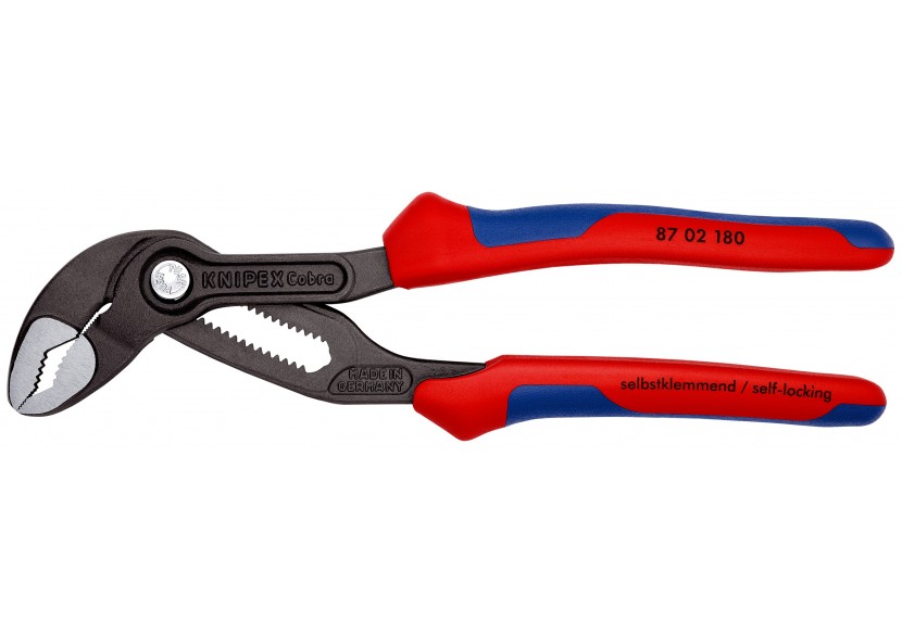 Pince multiprise Cobra® 180mm - Bi-matière - Ouverture 36mm - 18 positions - Knipex - 8702180