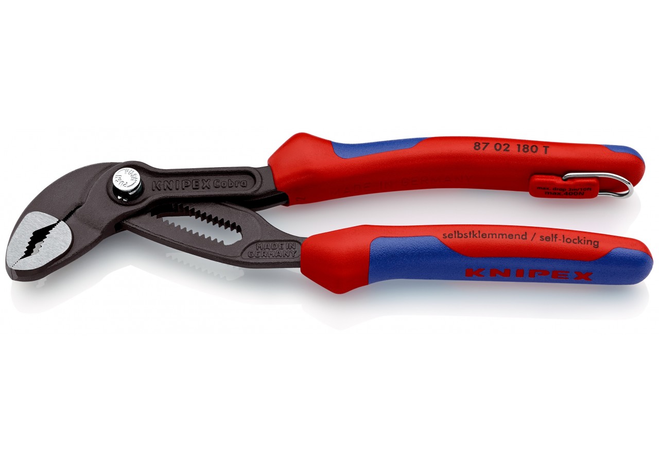 Pince multiprise Cobra® 180mm - Bi-matière - Antichute - Ouverture 36mm - Knipex - 8702180T