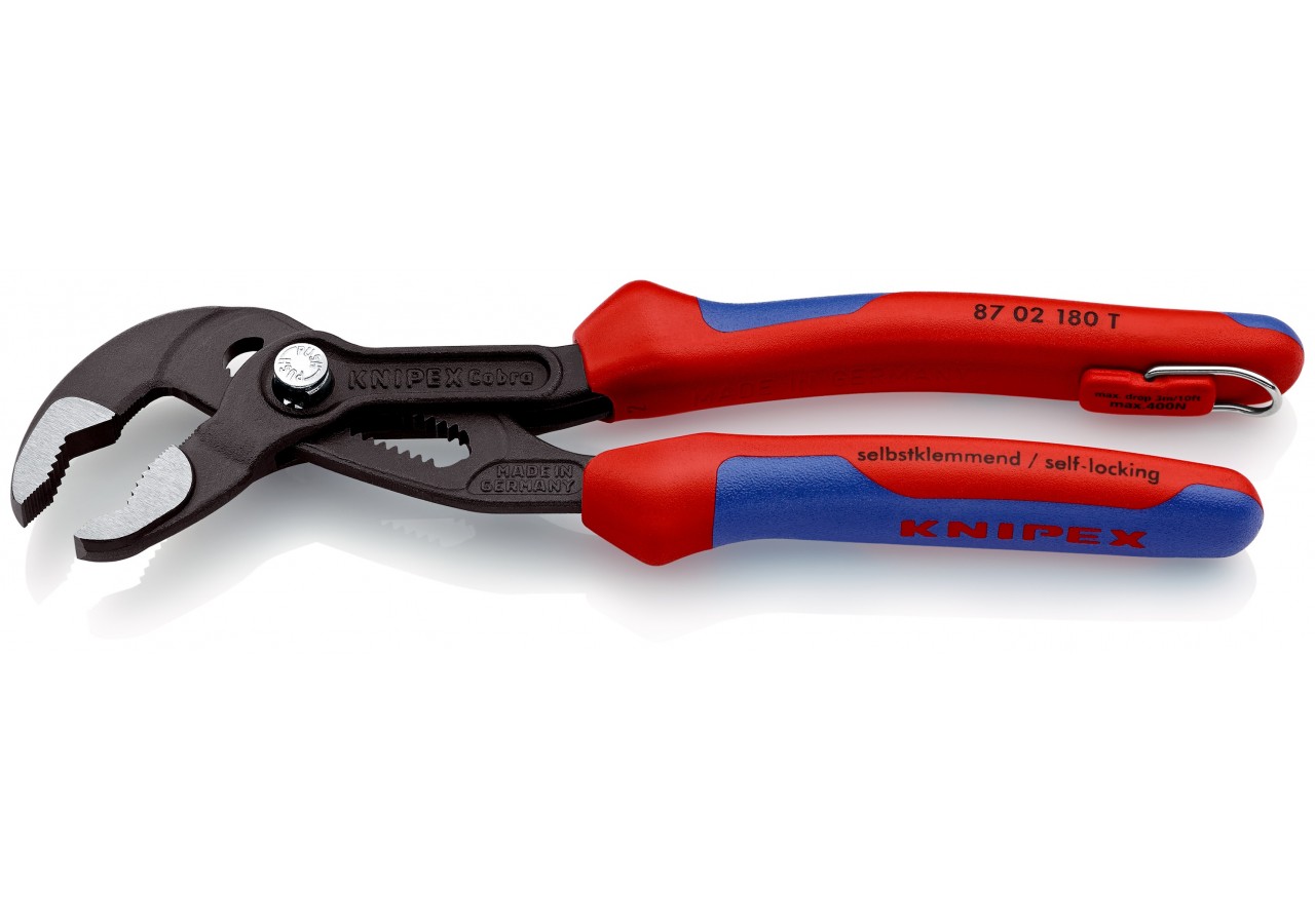 Pince multiprise Cobra® 180mm - Bi-matière - Antichute - Ouverture 36mm - Knipex - 8702180T