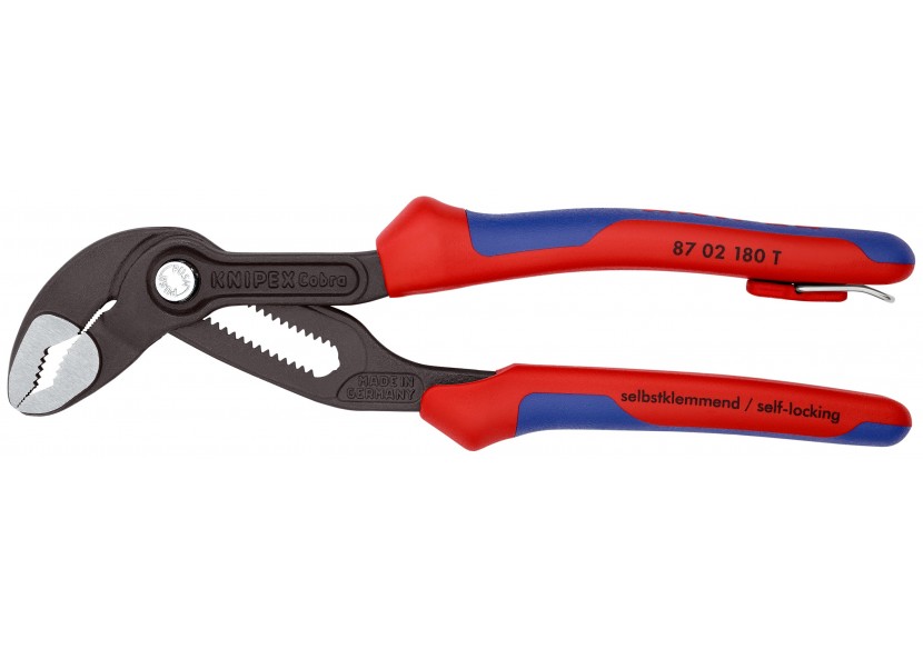 Pince multiprise Cobra® 180mm - Bi-matière - Antichute - Ouverture 36mm - Knipex - 8702180T