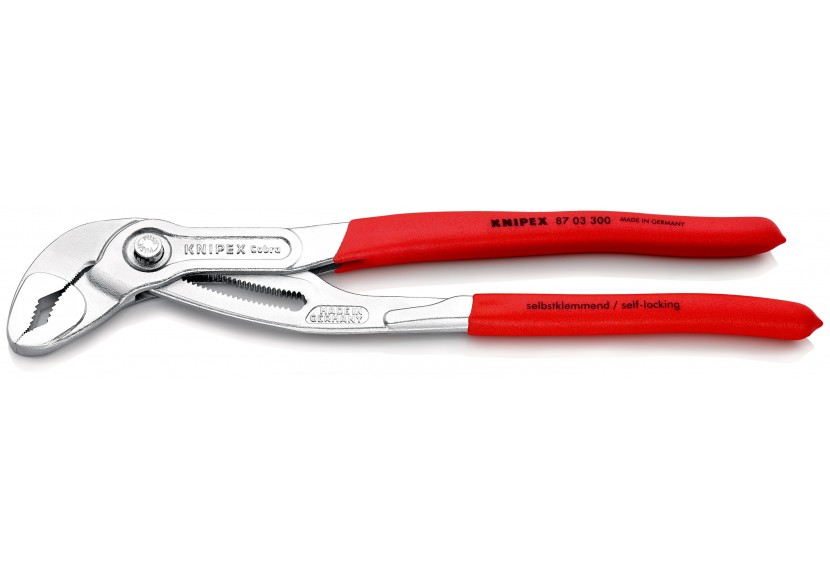 Pince multiprise Cobra® 300mm - PVC - Chromée - Ouverture 60mm - 30 positions - Knipex - 8703300