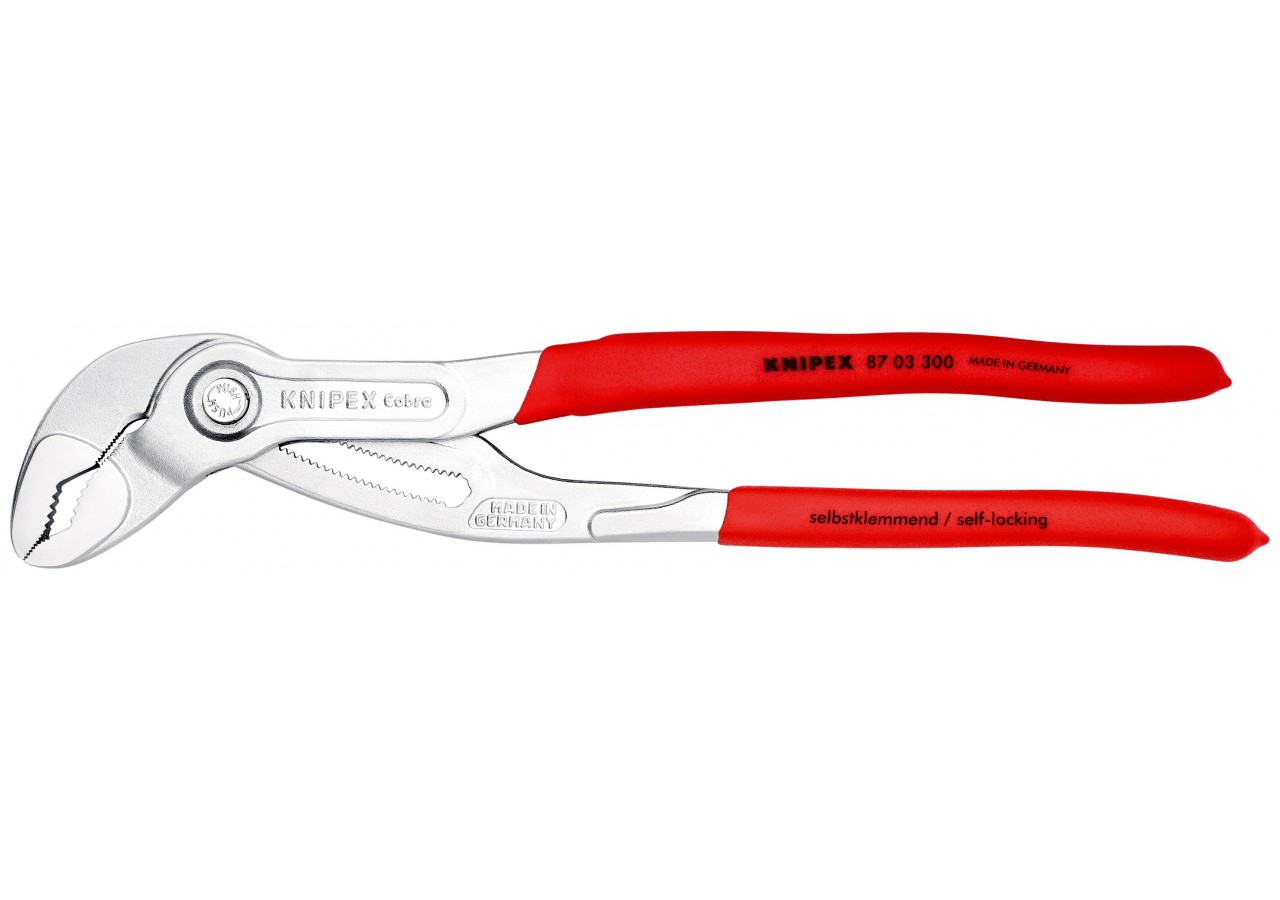 Pince multiprise Cobra® 300mm - PVC - Chromée - Ouverture 60mm - 30 positions - Knipex - 8703300