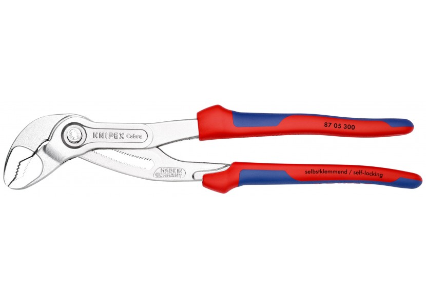 Pince multiprise Cobra® 300mm - Bimat - Chromée - Ouverture 60mm - 30 positions - Knipex - 8705300