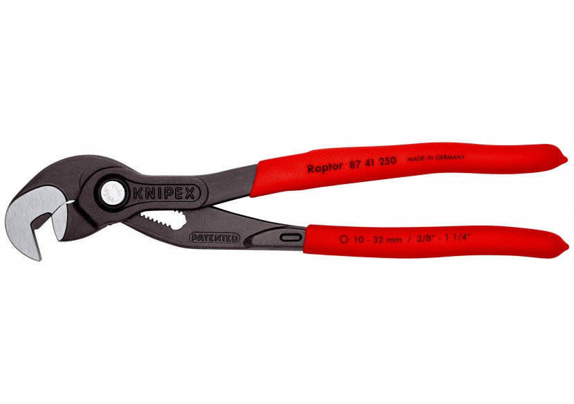 Clé ajustable - 250mm - Gainage PVC - Ouverture 10 à 32mm - 15 positions - Knipex - 8741250