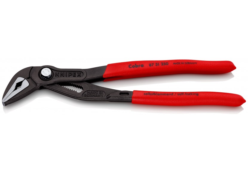 Pince multiprise Cobra® effilée 250mm - Gainage PVC Ouverture 34mm 19 positions - Knipex - 8751250