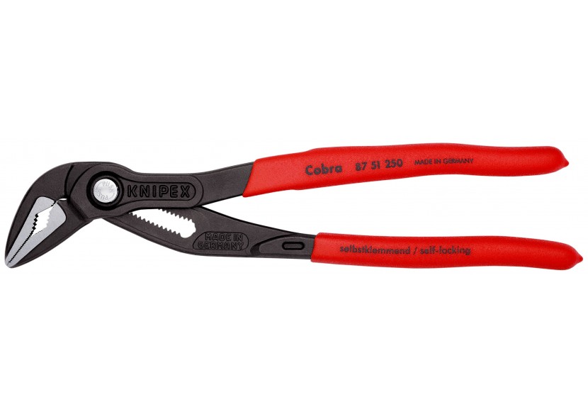 Pince multiprise Cobra® effilée 250mm - Gainage PVC Ouverture 34mm 19 positions - Knipex - 8751250