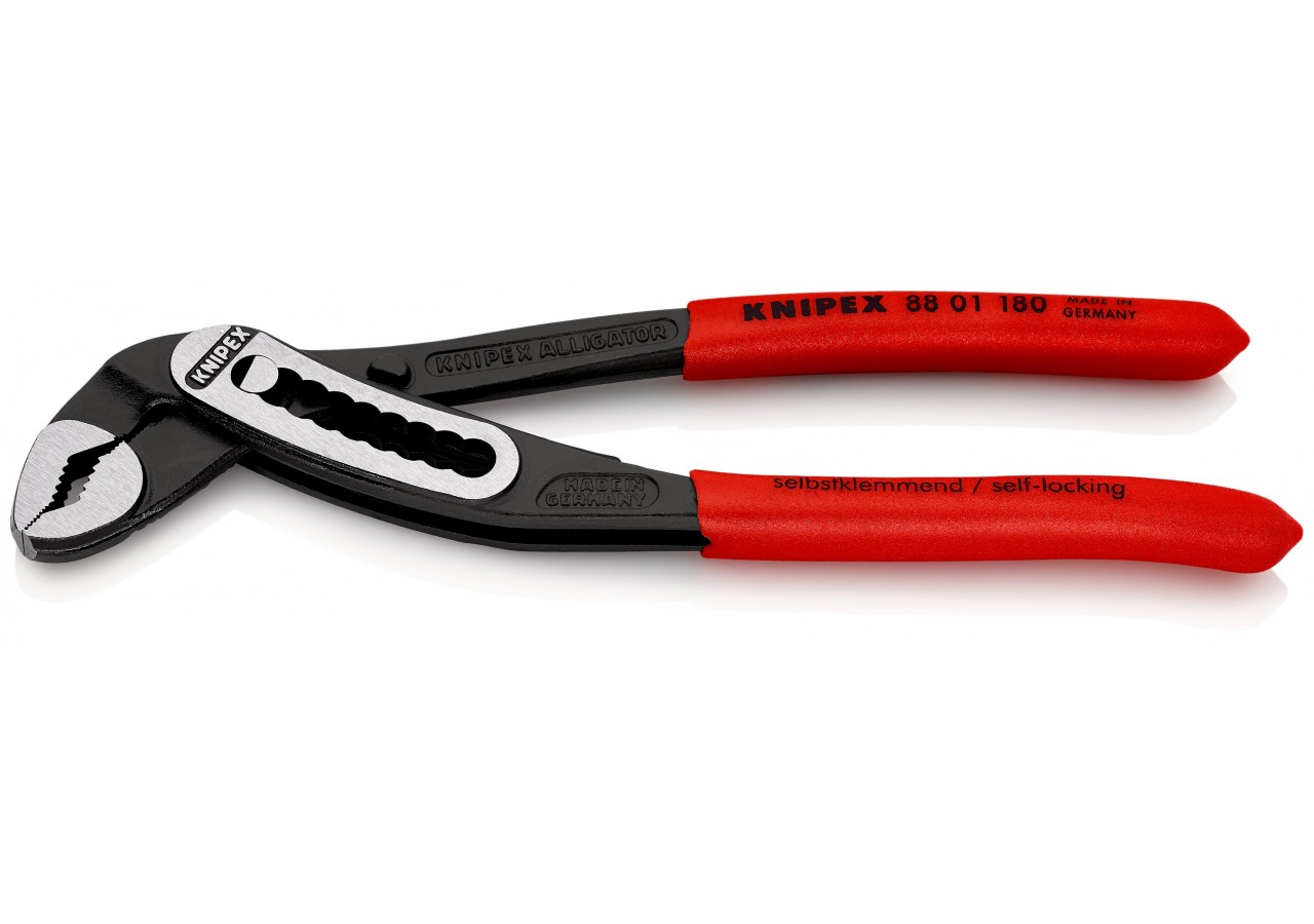 Pince multiprise Alligator® 180mm - Gainage PVC - Ouverture 36mm - 9 positions - Knipex - 8801180