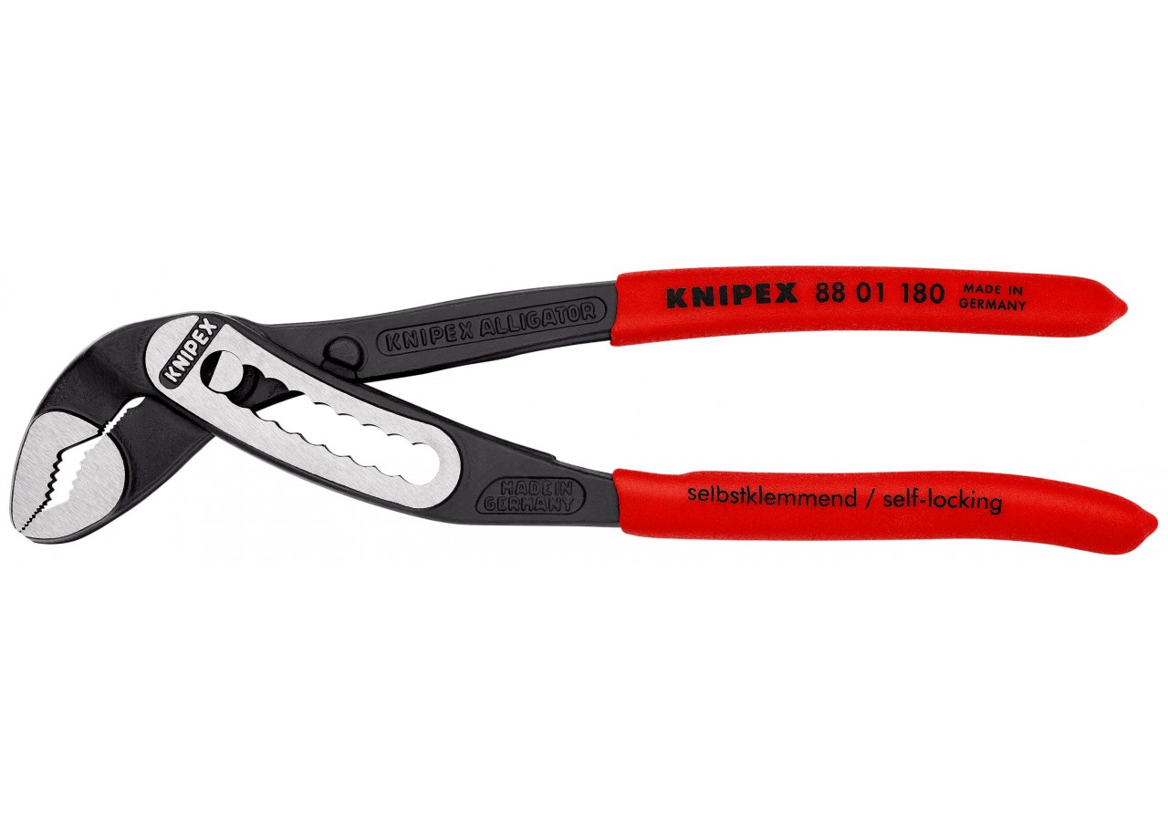 Pince multiprise Alligator® 180mm - Gainage PVC - Ouverture 36mm - 9 positions - Knipex - 8801180