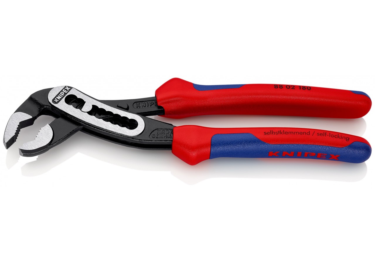 Pince multiprise Alligator® 180mm - Bi-matière - Ouverture 36mm - 9 positions - Knipex - 8802180