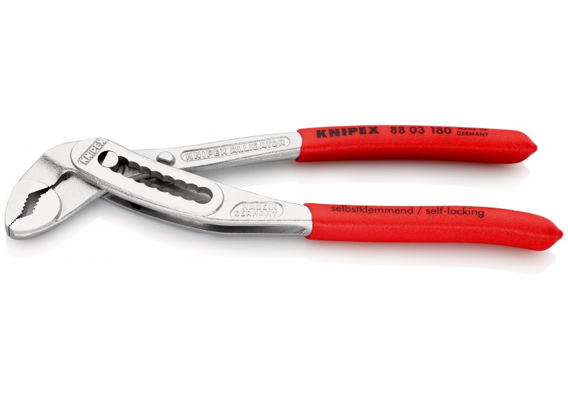 Pince multiprise Alligator® 180mm - PVC - Chromée - Ouverture 36mm - 9 positions - Knipex - 8803180