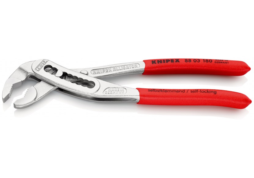Pince multiprise Alligator® 180mm - PVC - Chromée - Ouverture 36mm - 9 positions - Knipex - 8803180