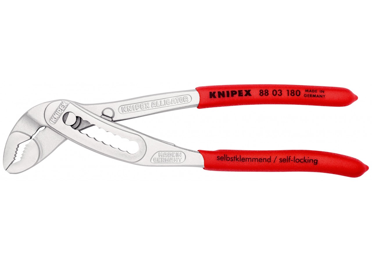 Pince multiprise Alligator® 180mm - PVC - Chromée - Ouverture 36mm - 9 positions - Knipex - 8803180