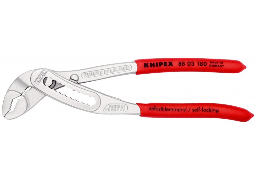 Pince multiprise Alligator® 180mm - PVC - Chromée - Ouverture 36mm - 9 positions - Knipex - 8803180