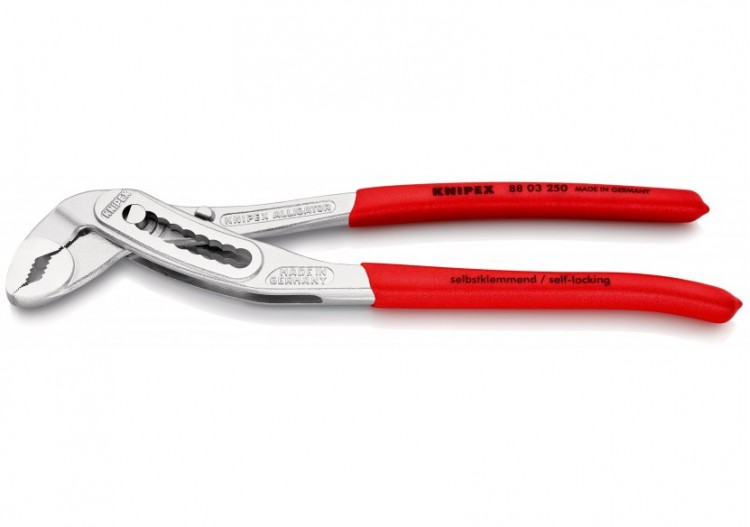Pince multiprise Alligator® 250mm - PVC - Chromée - Ouverture 46mm - 9 positions - Knipex - 8803250