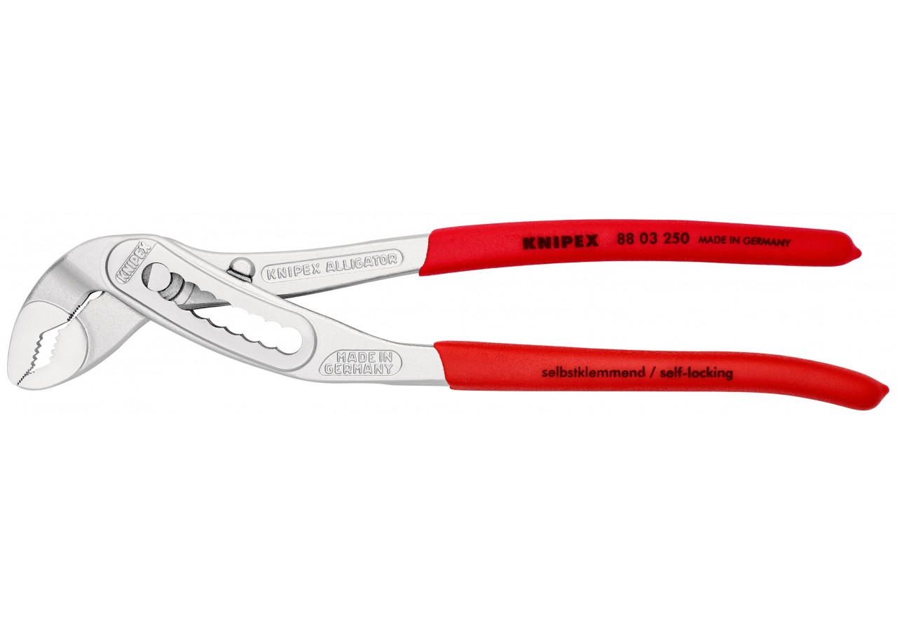 Pince multiprise Alligator® 250mm - PVC - Chromée - Ouverture 46mm - 9 positions - Knipex - 8803250