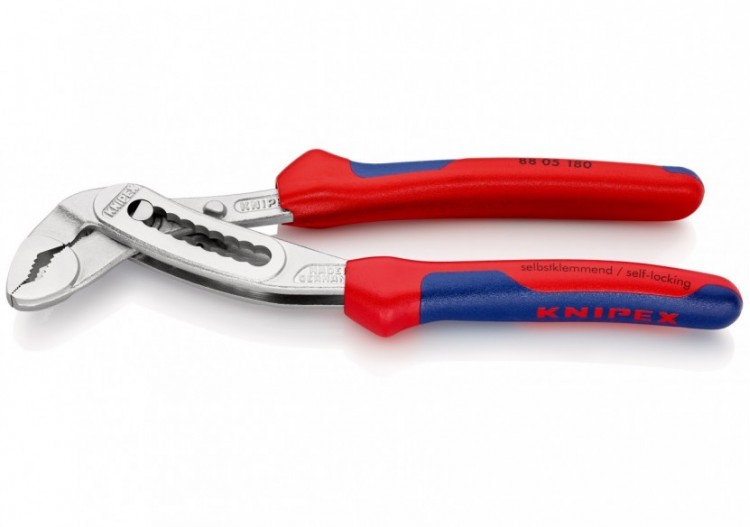 Pince multiprise Alligator® 180mm Bi-matière Chromée Ouverture 36mm 9 positions - Knipex - 8805180