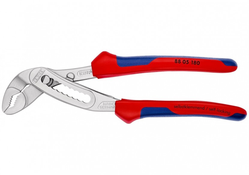 Pince multiprise Alligator® 180mm Bi-matière Chromée Ouverture 36mm 9 positions - Knipex - 8805180