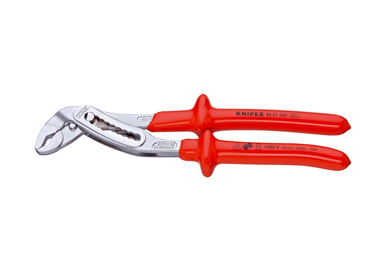 Pince multiprise Alligator® 300mm Gainage surmoulé 1000V Chromée 9 positions - Knipex - 8807300