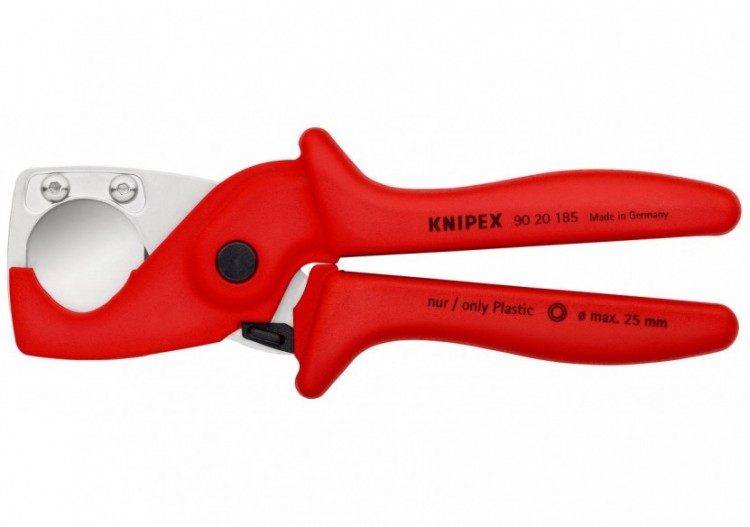 Pince coupante PlastiCut® 185mm pour tubes, flexibles et Gainage Ø 25mm maxi - Knipex - 9020185