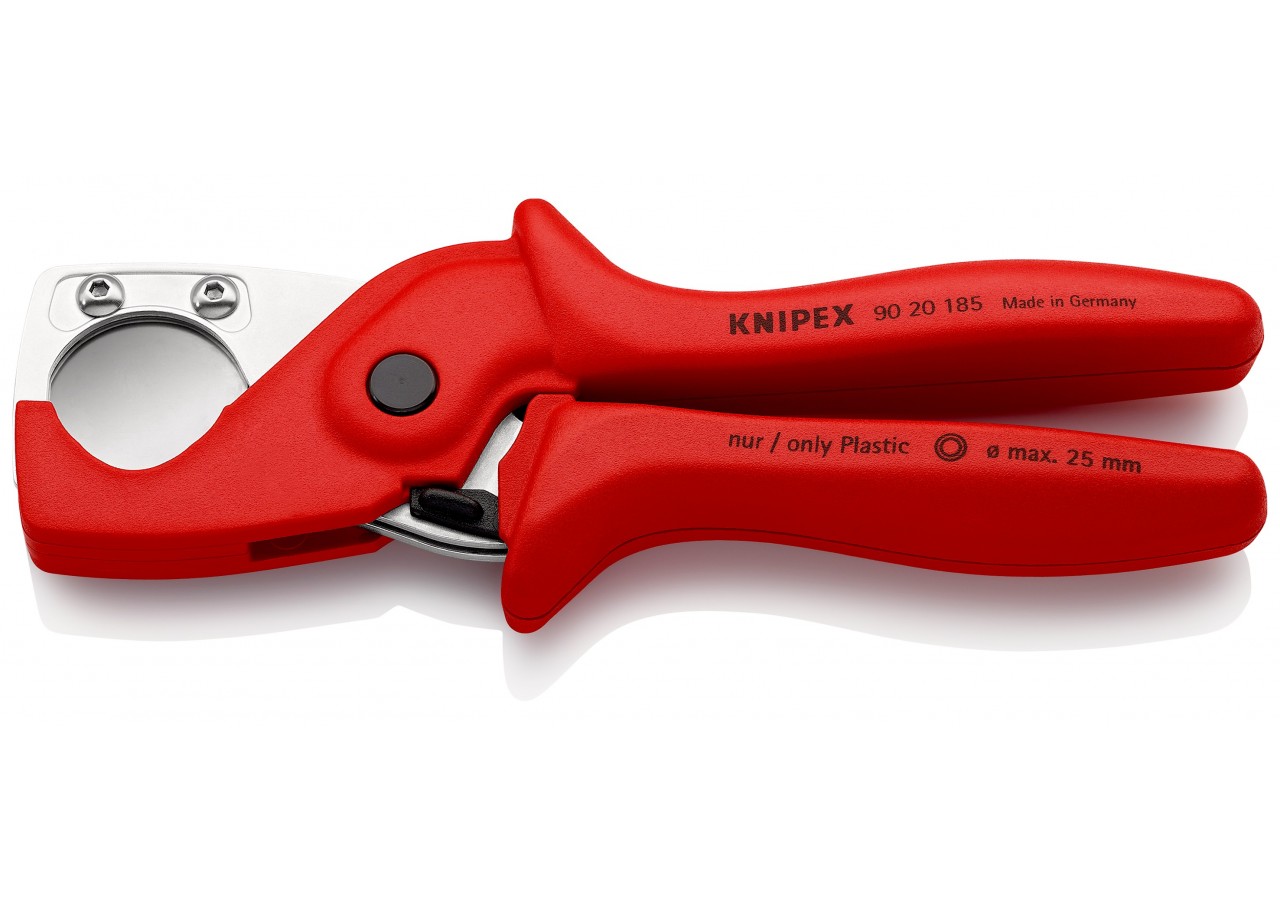Pince coupante PlastiCut® 185mm pour tubes, flexibles et Gainage Ø 25mm maxi - Knipex - 9020185