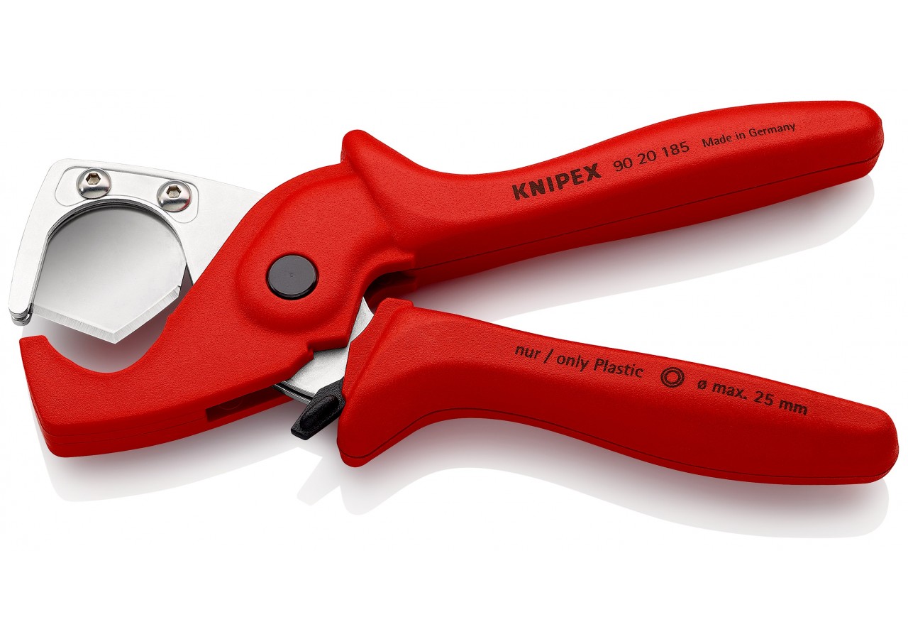 Pince coupante PlastiCut® 185mm pour tubes, flexibles et Gainage Ø 25mm maxi - Knipex - 9020185