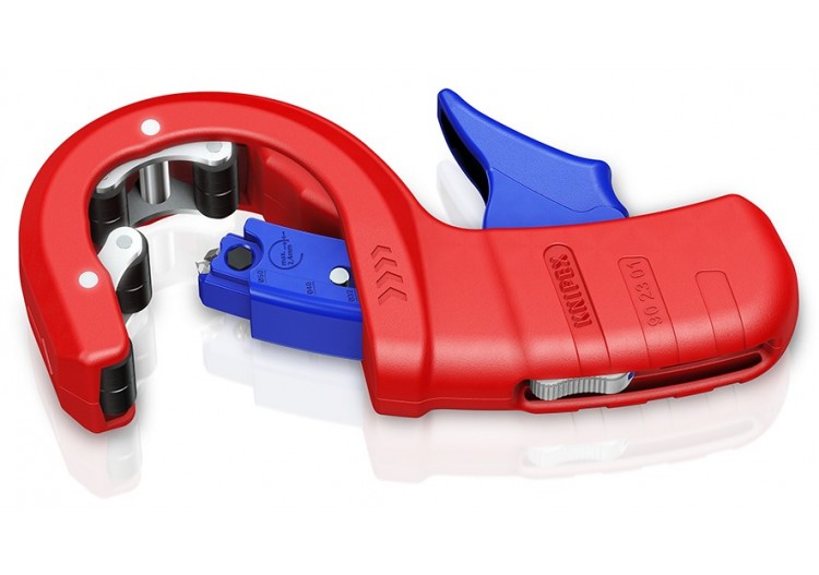 Coupe tubes DP50 pour tubes plastique D32/40/50mm - Fonction chanfrein - Knipex - 902301BK