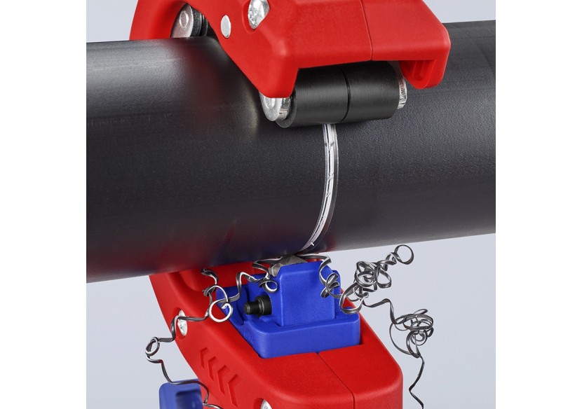 Coupe tubes DP50 pour tubes plastique D32/40/50mm - Fonction chanfrein - Knipex - 902301BK