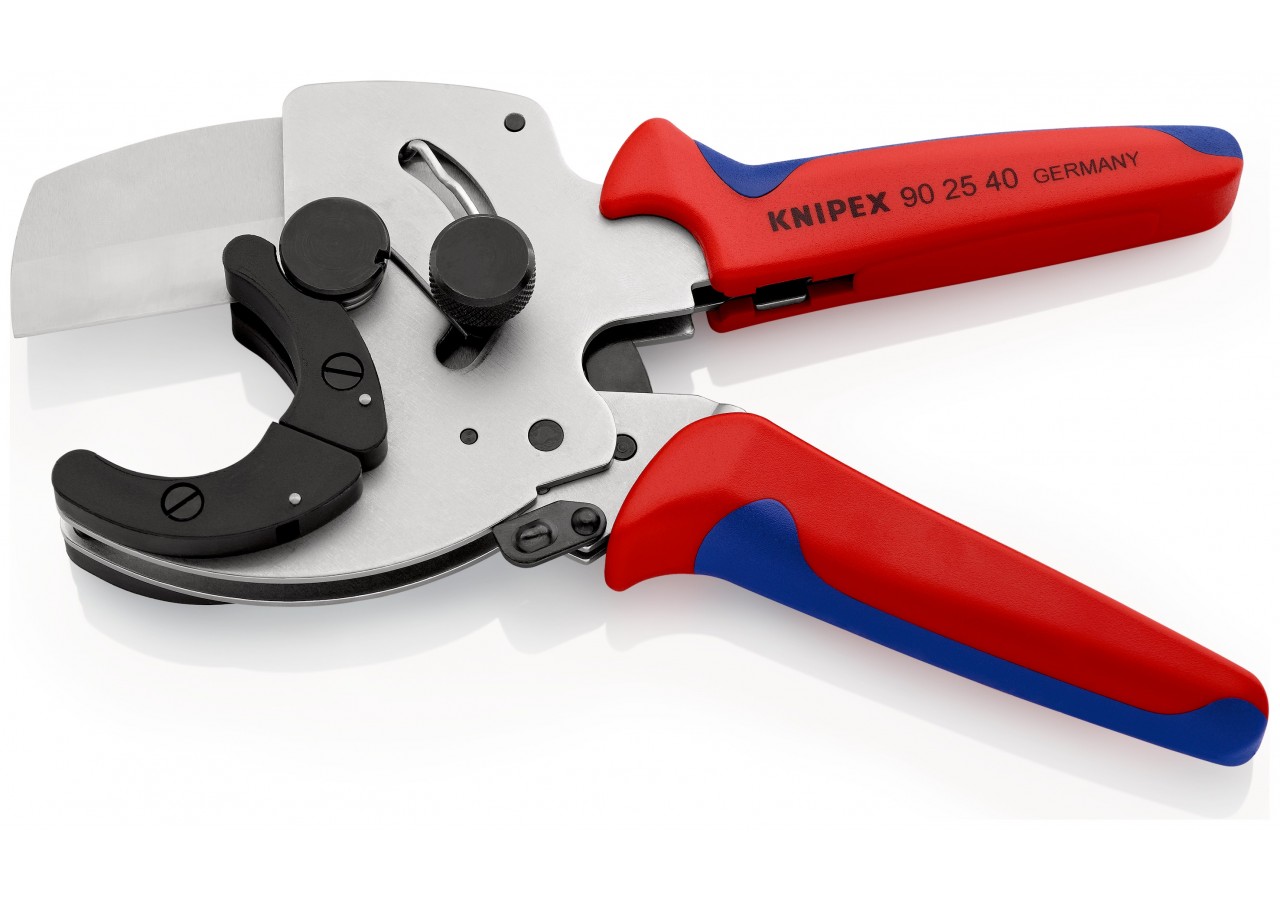 Coupe-tubes à cliquet pour tubes PVC et Multicouche de Ø26 à 40mm - 210mm - Knipex - 902540