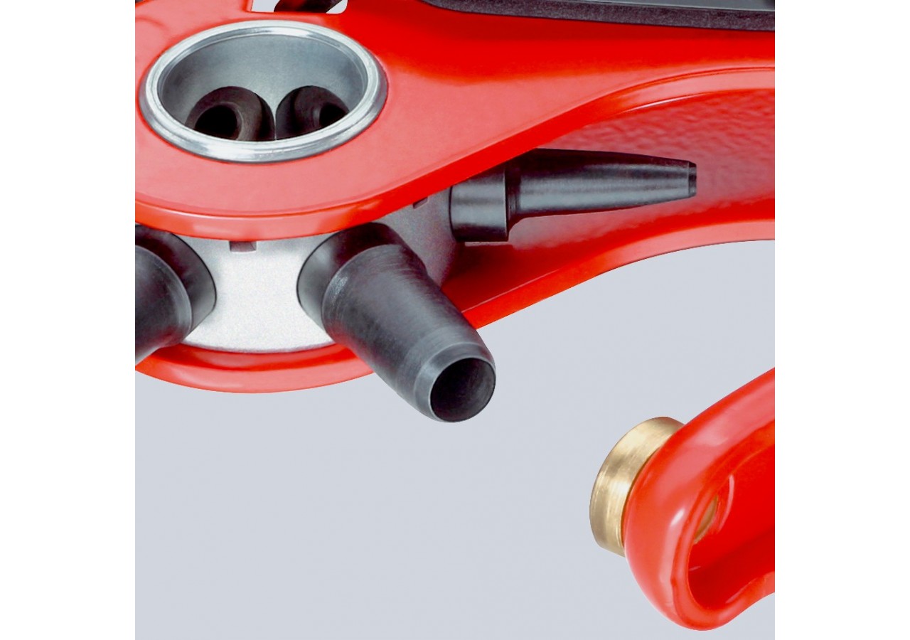 Pince emporte-pièces revolver - 220mm - 6 buses interchangeables - Knipex - 9070220