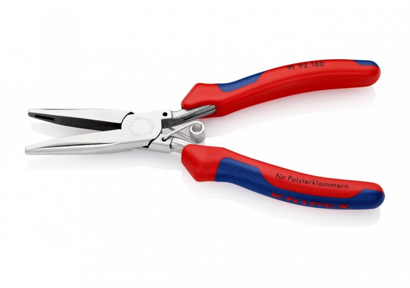 Pince à agrafes type DELTA - 185mm - Gainage bi-matière - Polie miroir - Knipex - 9192180