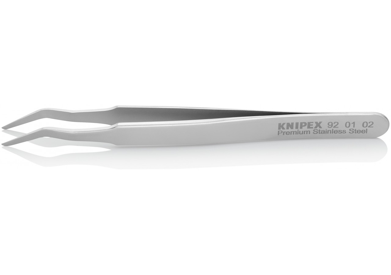 Pince brucelle inox SMD 120mm coudée à 35° - Knipex - 920102