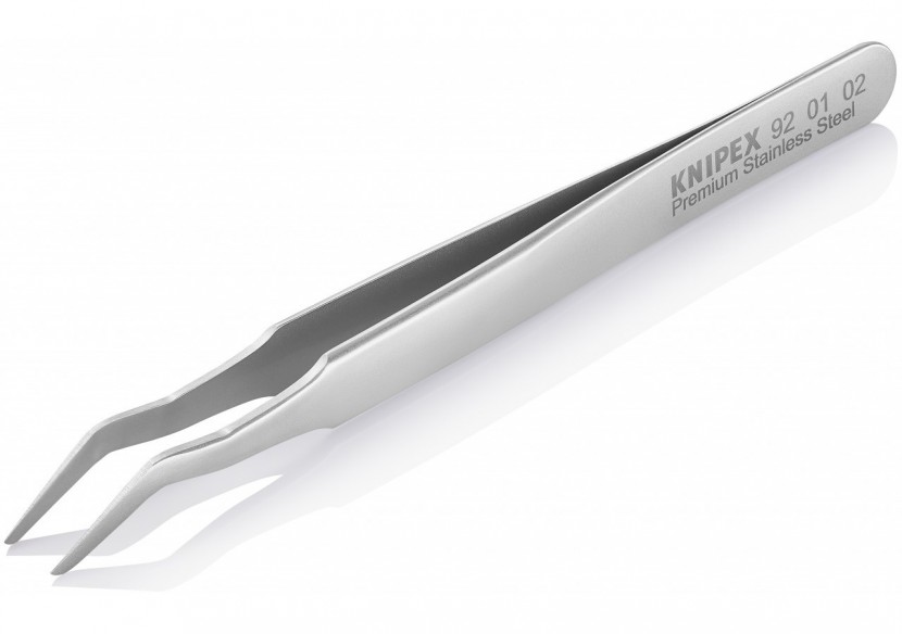 Pince brucelle inox SMD 120mm coudée à 35° - Knipex - 920102