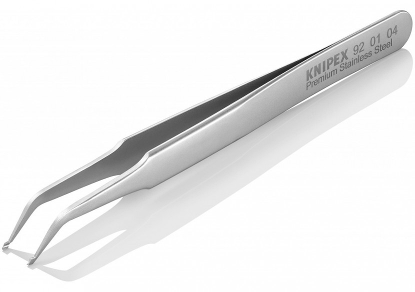 Pince brucelle inox SMD 115mm coudée à 45° - Knipex - 920104