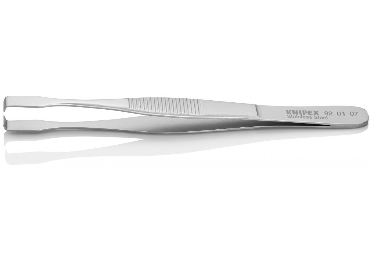 Pince brucelle inox de positionnement 143mm pointes à 90° - Knipex - 920107