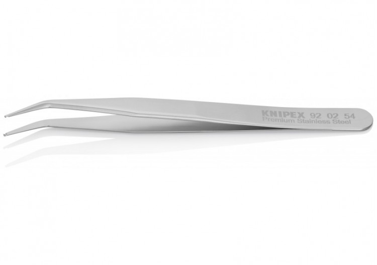 Brucelle de précision 120mm coudée 45° - Acier inoxydable antimagnétique - Knipex - 920254 2