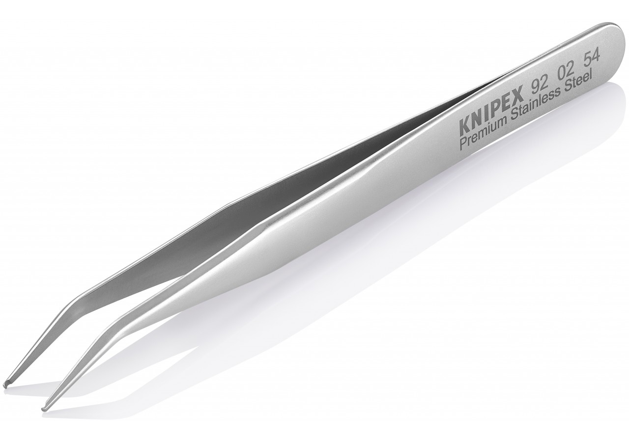 Brucelle de précision 120mm coudée 45° - Acier inoxydable antimagnétique - Knipex - 920254