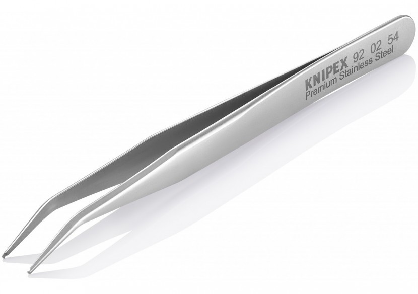 Brucelle de précision 120mm coudée 45° - Acier inoxydable antimagnétique - Knipex - 920254