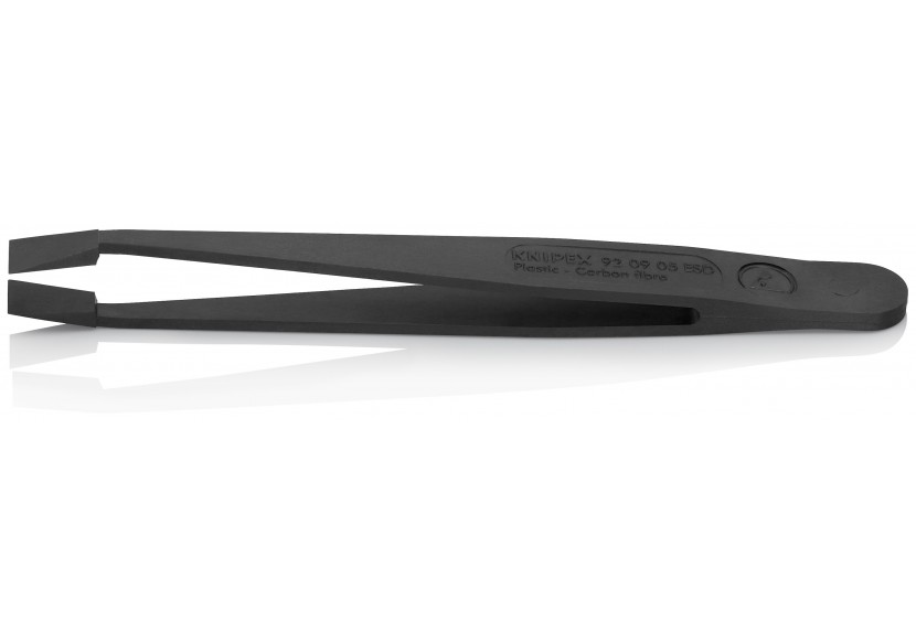 Pince brucelle en plastique 115mm ESD rectangulaire large - Knipex - 920905ESD