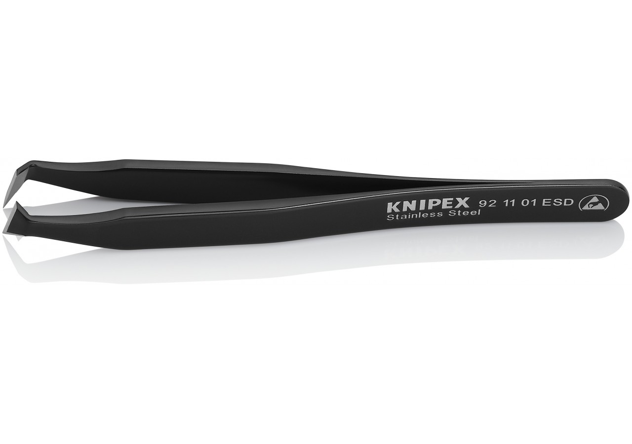 Pince brucelle inox coupante 115mm ESD - Knipex - 921101ESD