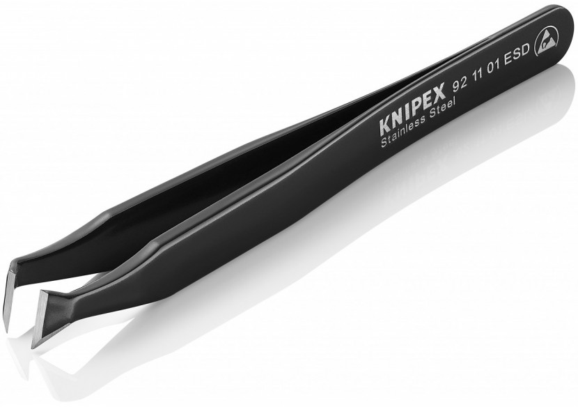 Pince brucelle inox coupante 115mm ESD - Knipex - 921101ESD