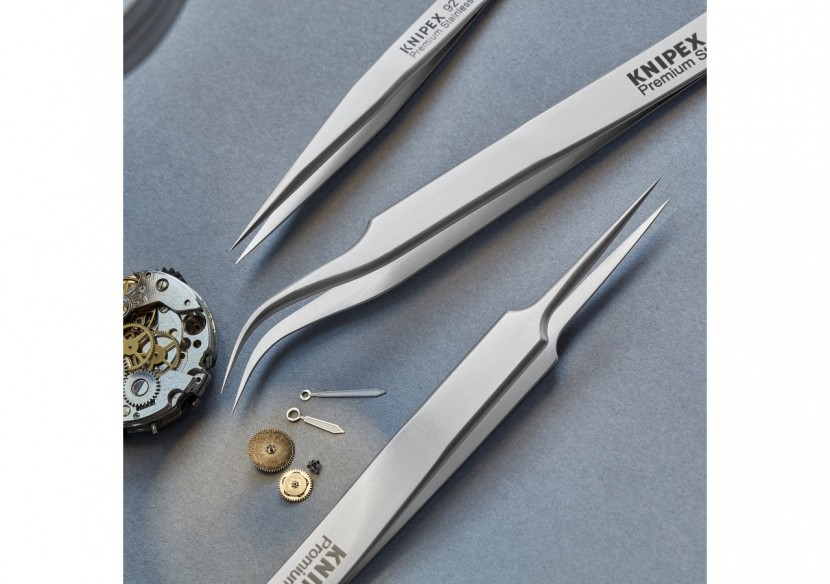 Pince brucelle inox 110mm lisse pointue - Knipex - 922102