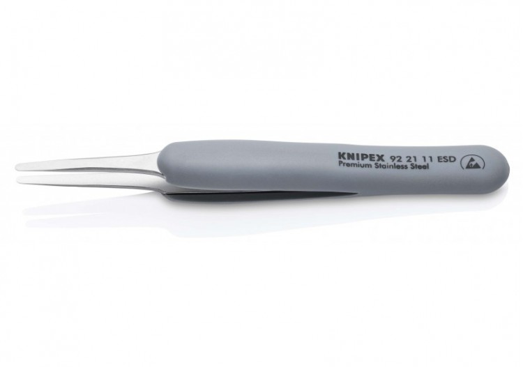 Brucelle de précision en Inox avec isolation plastique ESD - Pointes carrées - Knipex - 922111ESD 2