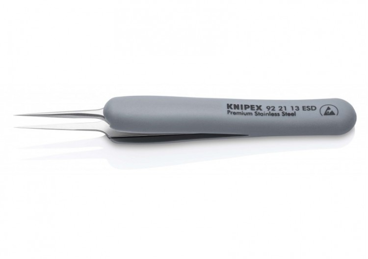 Brucelle de précision en Inox avec isolation plastique ESD - Pointes ultra fines - Knipex - 922113ESD 2