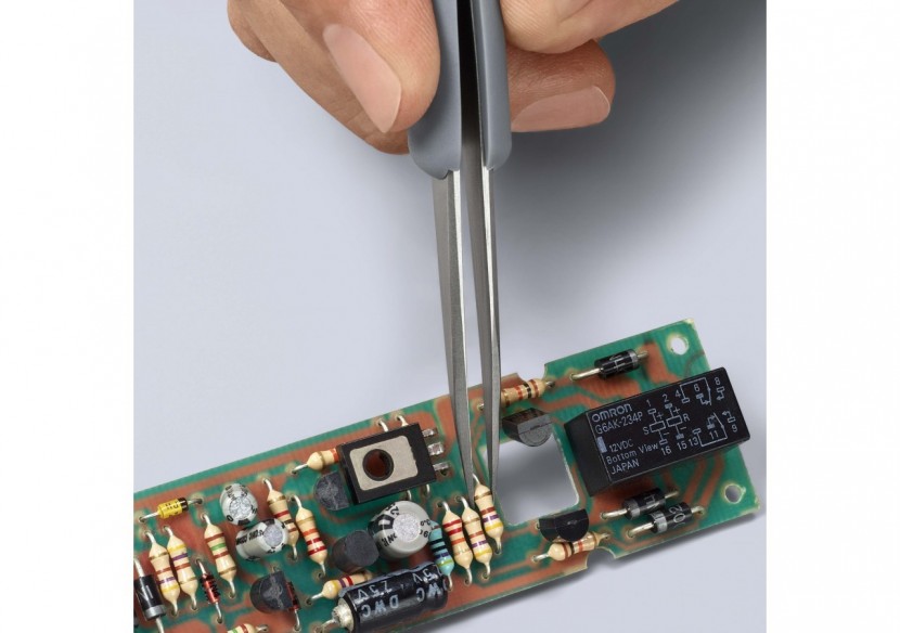 Brucelle de précision en Inox avec isolation plastique ESD - Pointes fines - Knipex - 922114ESD