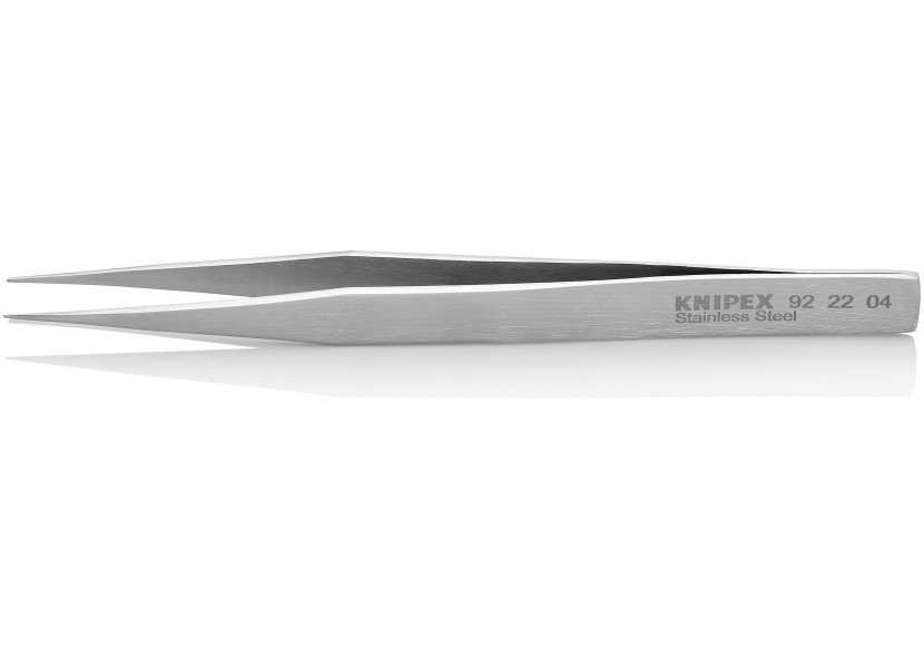 Brucelle de précision 130mm droite - Pointue - Acier inoxydable antimagnétique - Knipex - 922204