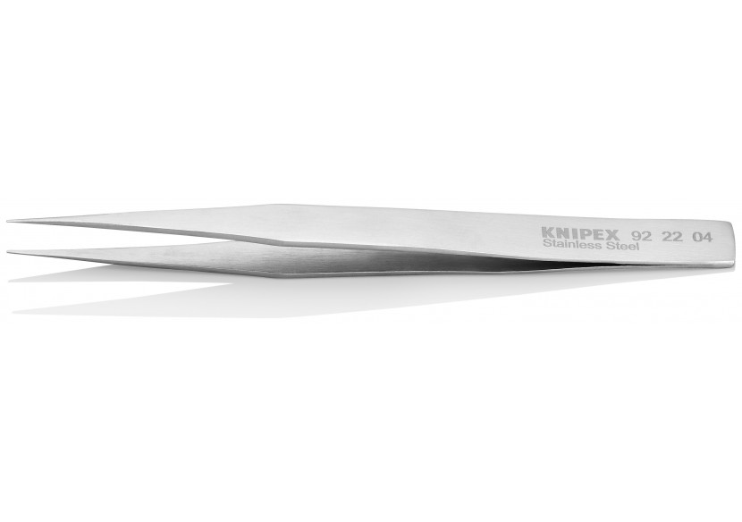 Brucelle de précision 130mm droite - Pointue - Acier inoxydable antimagnétique - Knipex - 922204