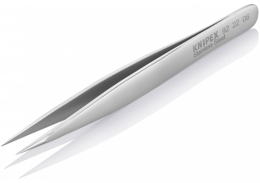 Brucelle de précision 120mm droite - Pointue - Acier inoxydable antimagnétique - Knipex - 922206