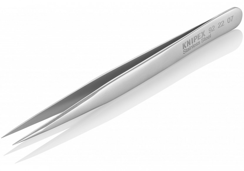 Brucelle de précision 115mm droite - Pointue - Acier inoxydable antimagnétique - Knipex - 922207