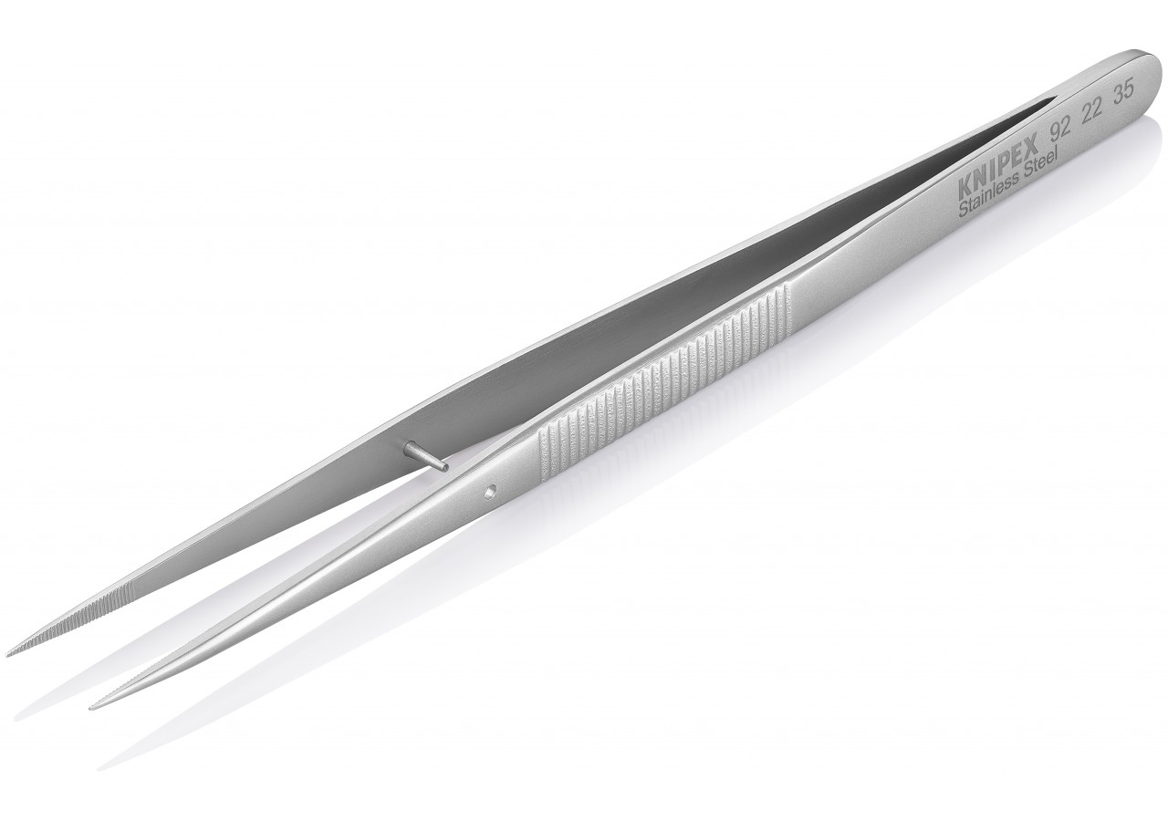 Brucelle de précision 155mm droite - Pointue - Acier inoxydable antimagnétique - Knipex - 922235