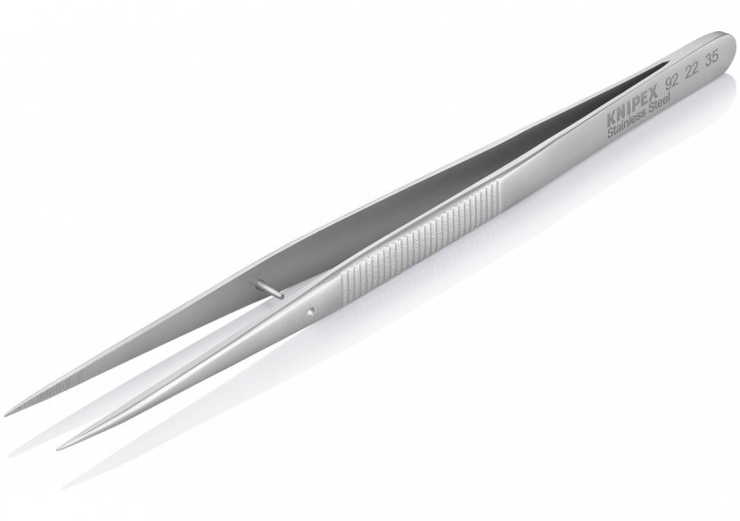 Brucelle de précision 155mm droite - Pointue - Acier inoxydable antimagnétique - Knipex - 922235